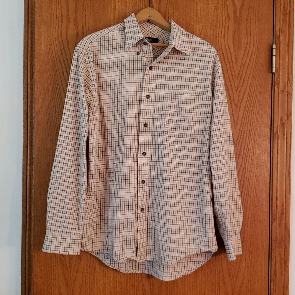 EUC G. H. Bass & Co Men's Button Down Dress Shirt Sz M